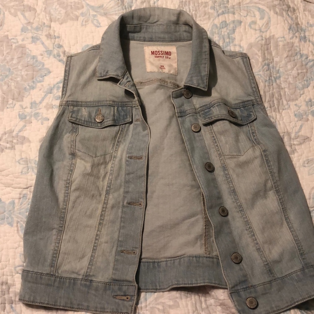 denim tank top jacket